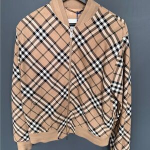 Burberry Checkered Jacket in Brown and Black